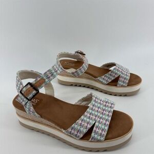 TOMS Women's Louisa Platform Wedge Sandal‎ Multicolor Size 8